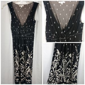 Sophia Max sleeveless black white flower print